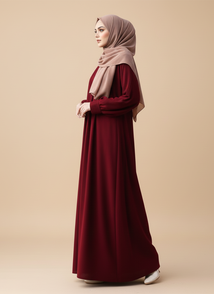 Georgette Abaya Maroon