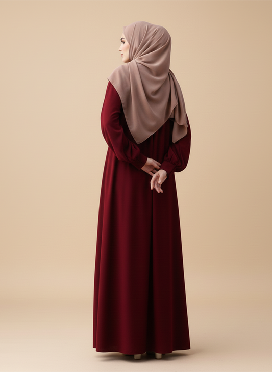 Georgette Abaya Maroon