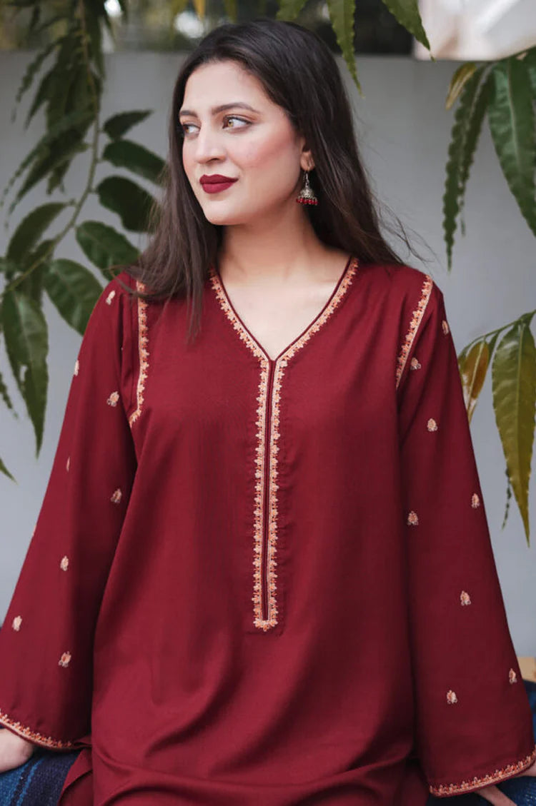 3 Pcs Women's Unstitched Embroidered Suit