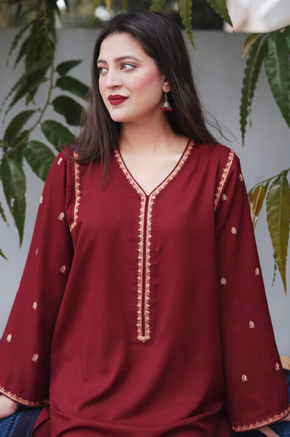 3 Pcs Women's Unstitched Embroidered Suit
