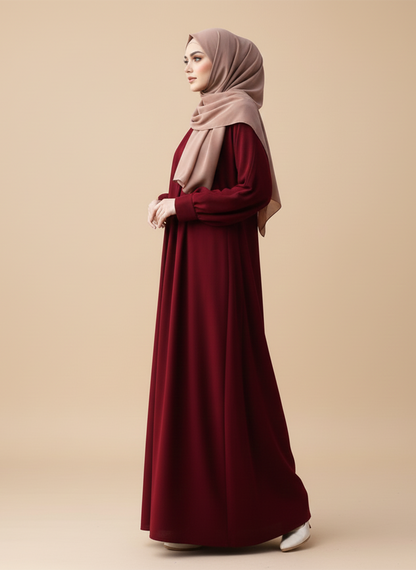 Georgette Abaya Maroon