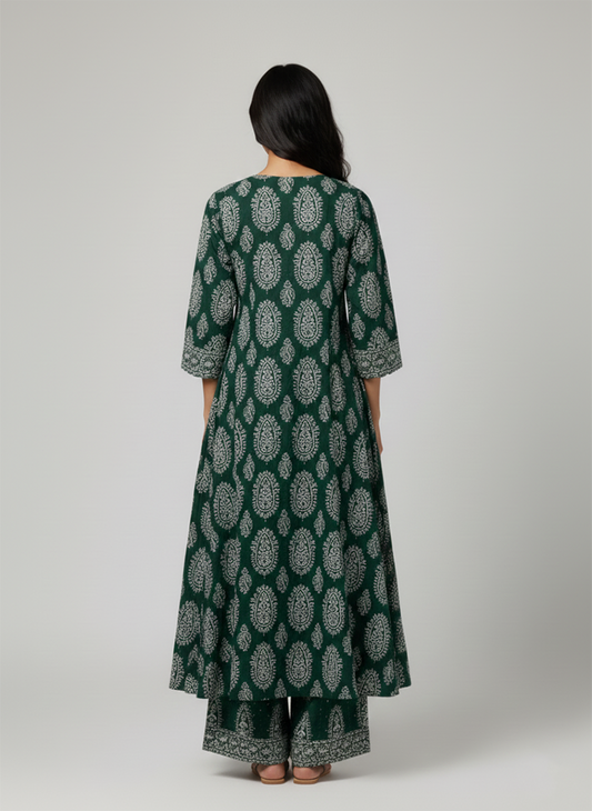 2 Pcs Women's Unstitched Chikankari Embroidered Suit