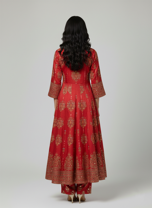 2 Pcs Women's Unstitched Chikankari Embroidered Suit