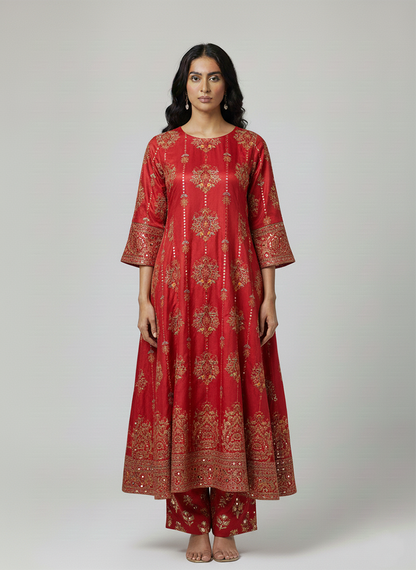 2 Pcs Women's Unstitched Chikankari Embroidered Suit