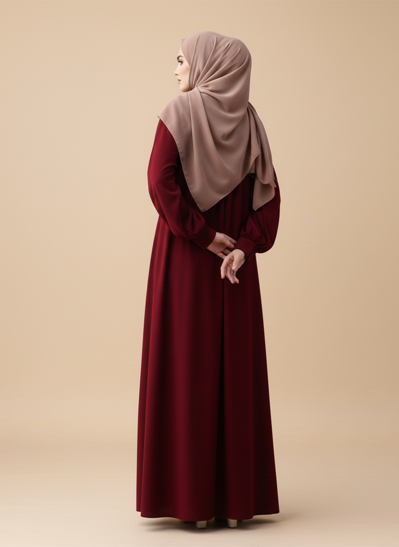 Georgette Abaya Maroon