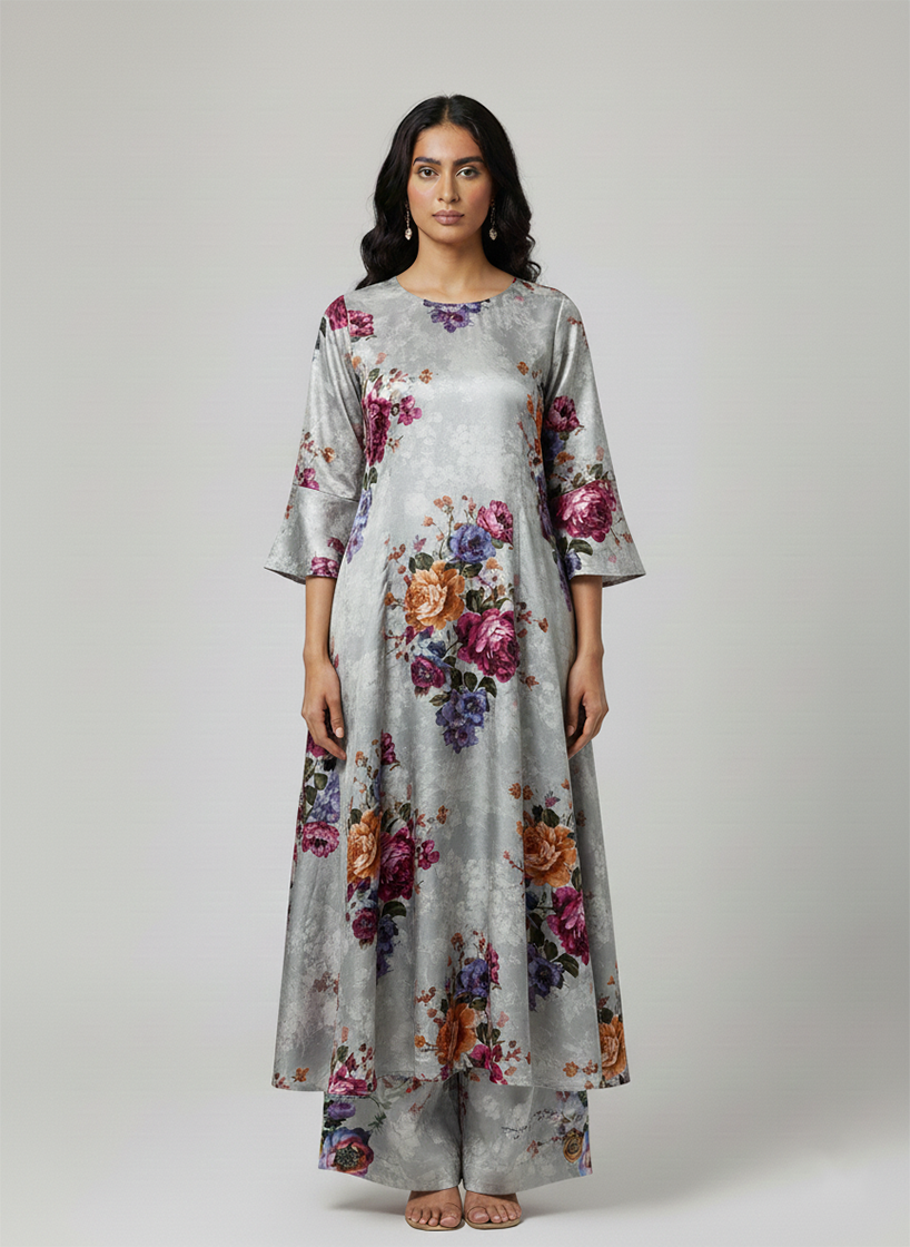 2 Pcs Women's Unstitched Digital Print Suit