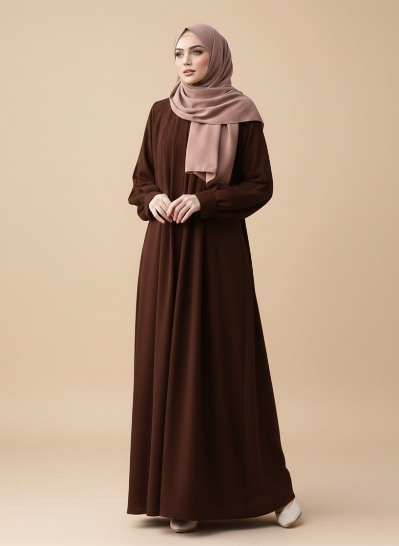 Georgette Abaya With Hijab