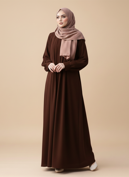 Georgette Abaya With Hijab
