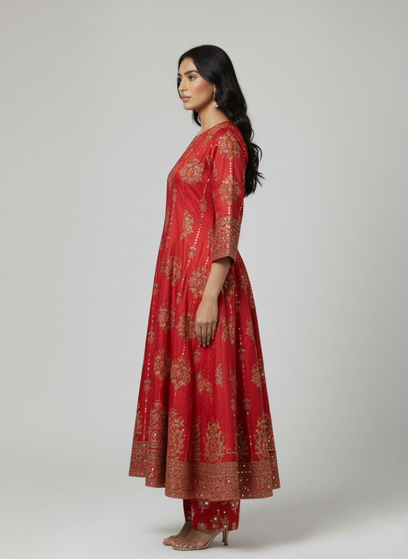 2 Pcs Women's Unstitched Chikankari Embroidered Suit