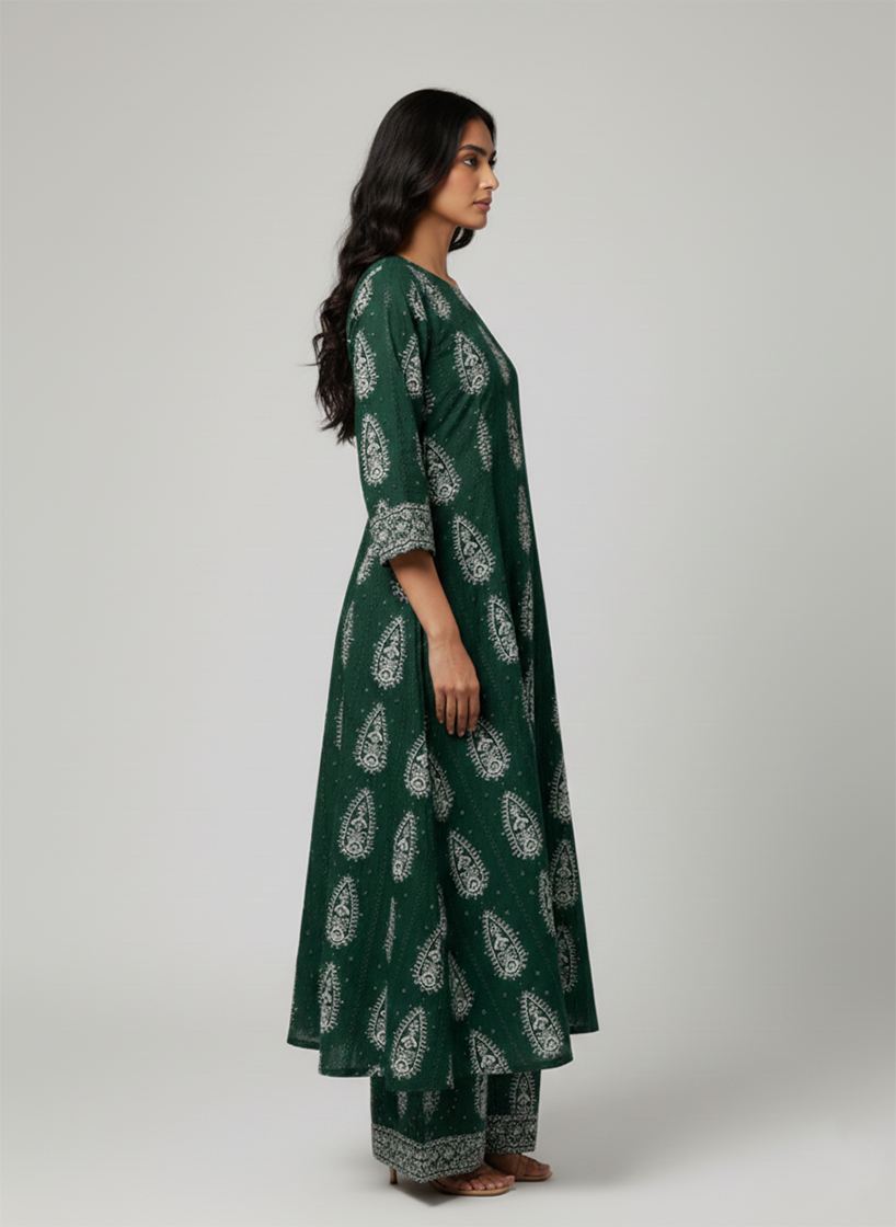 2 Pcs Women's Unstitched Chikankari Embroidered Suit