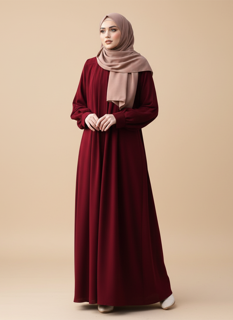 Georgette Abaya Maroon