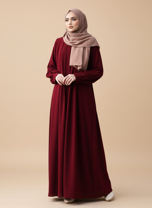 Georgette Abaya Maroon
