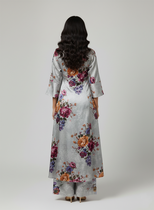 2 Pcs Women's Unstitched Digital Print Suit