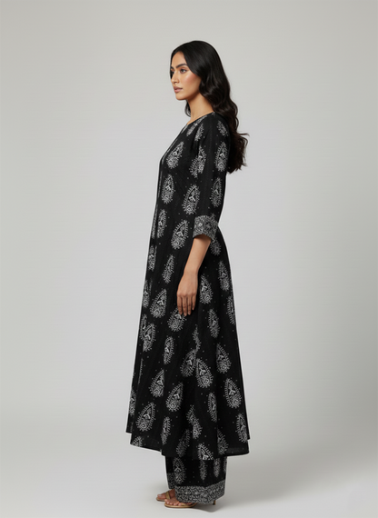 2 Pcs Women's Unstitched Chikankari Embroidered Suit