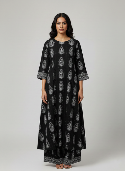 2 Pcs Women's Unstitched Chikankari Embroidered Suit