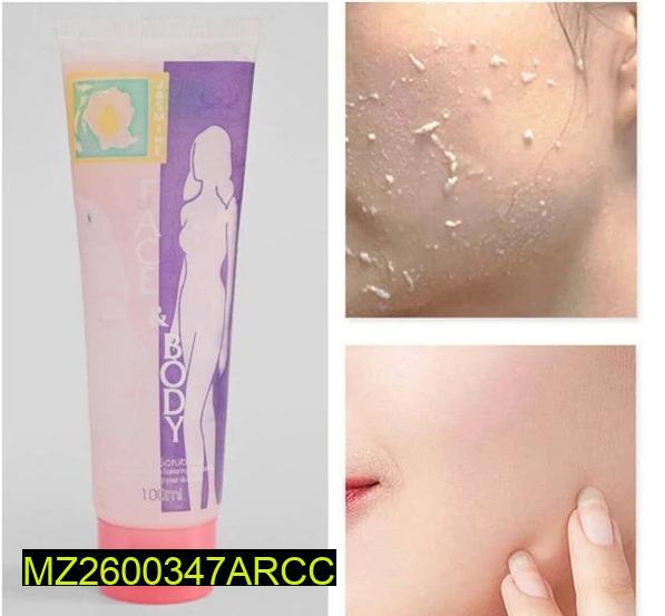 Product packaging of 'The Body' with close-up images of skin texture and a hand