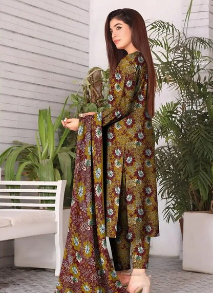 Floral Printed 3-Piece Suit