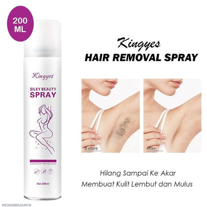 Kingyes hair removal spray bottle with before and after effects on skin