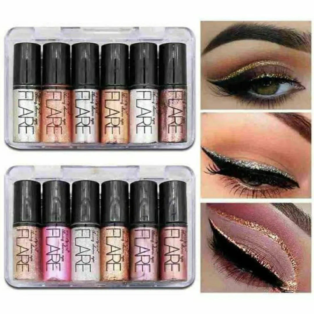 Set of lip glosses with close-up shots of eye makeup and lip application.